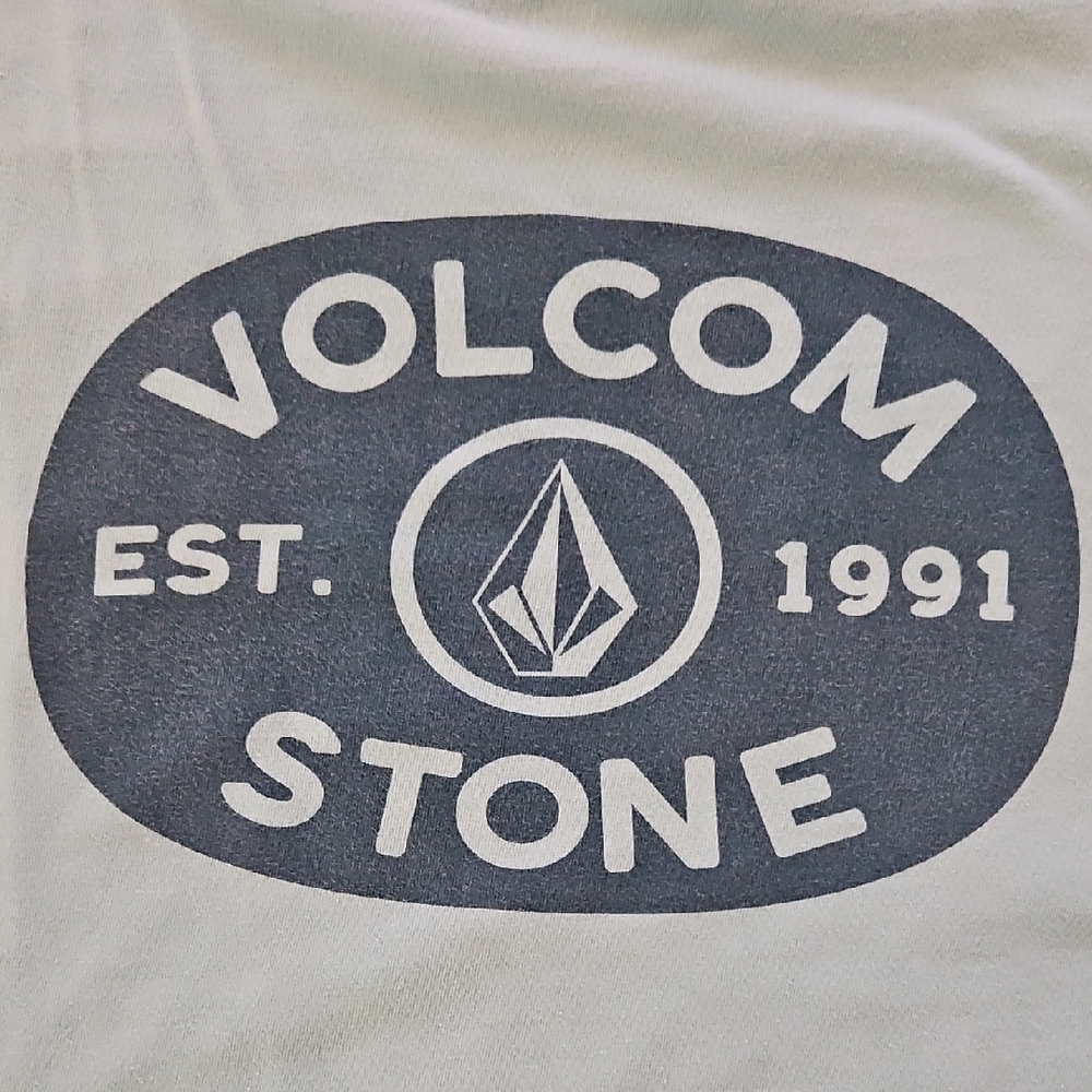 Volcom Stone Logo Tee in Light Teal Men's Large